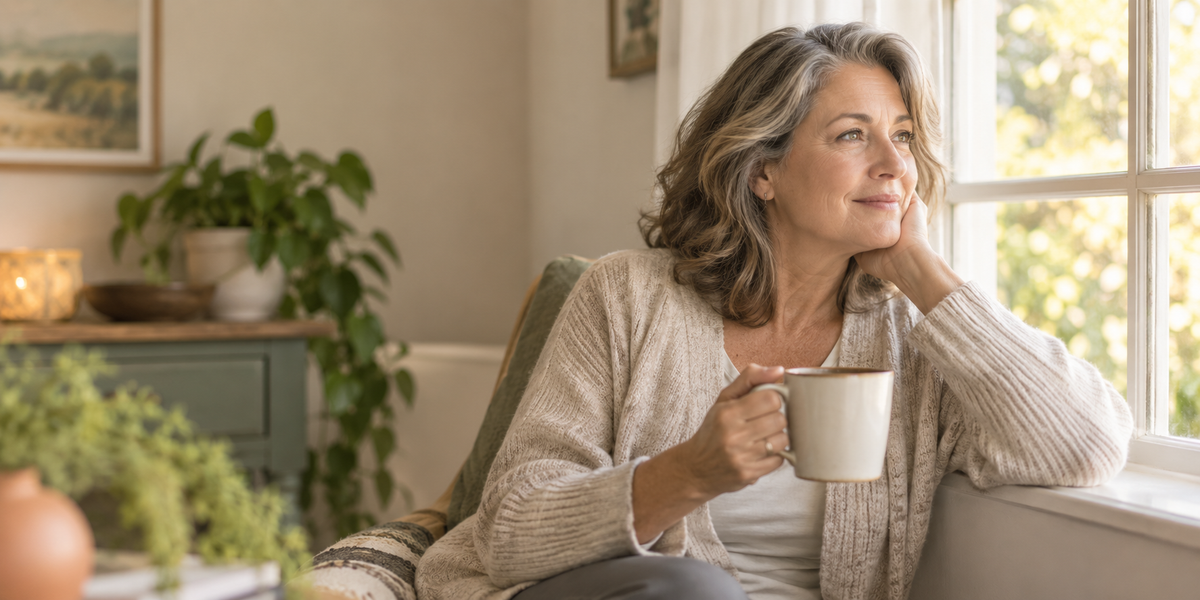 Woman reflecting on her next chapter while navigating empty nest syndrome